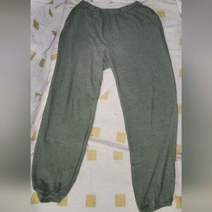 Comfortable Green Terry‎ Cloth Jogger Pants